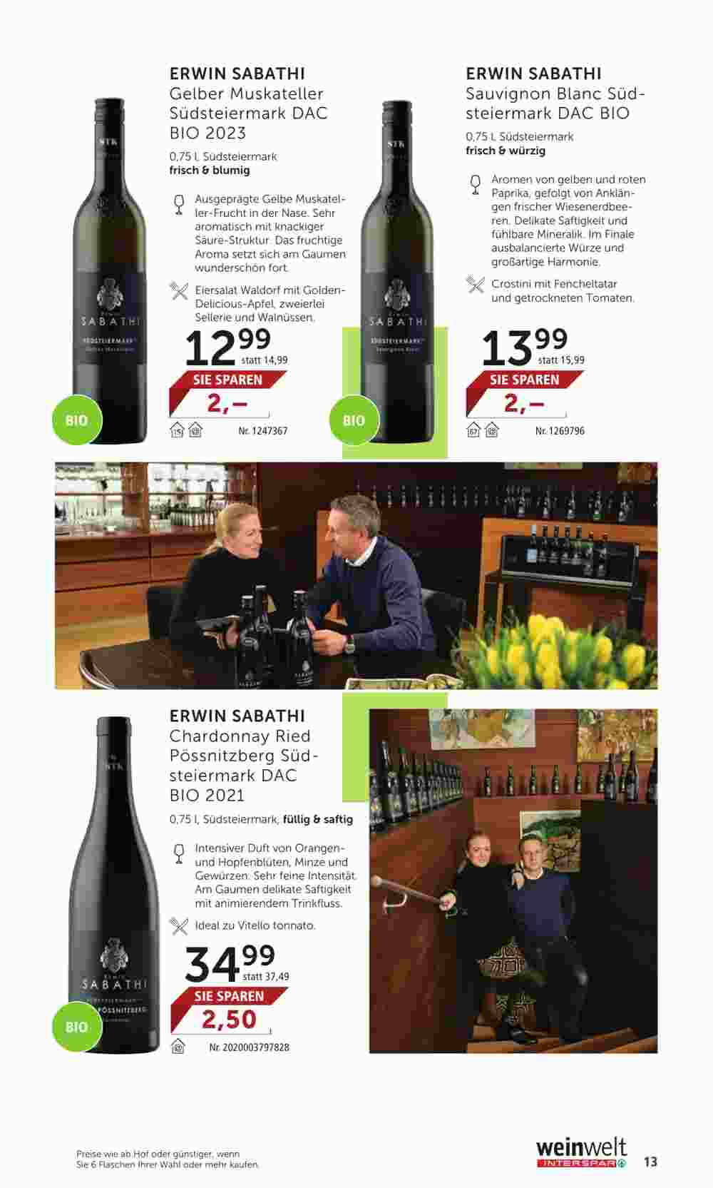 Weinwelt Interspar Flugblatt (ab 18.03.2024) - Angebote und Prospekt - Seite 13