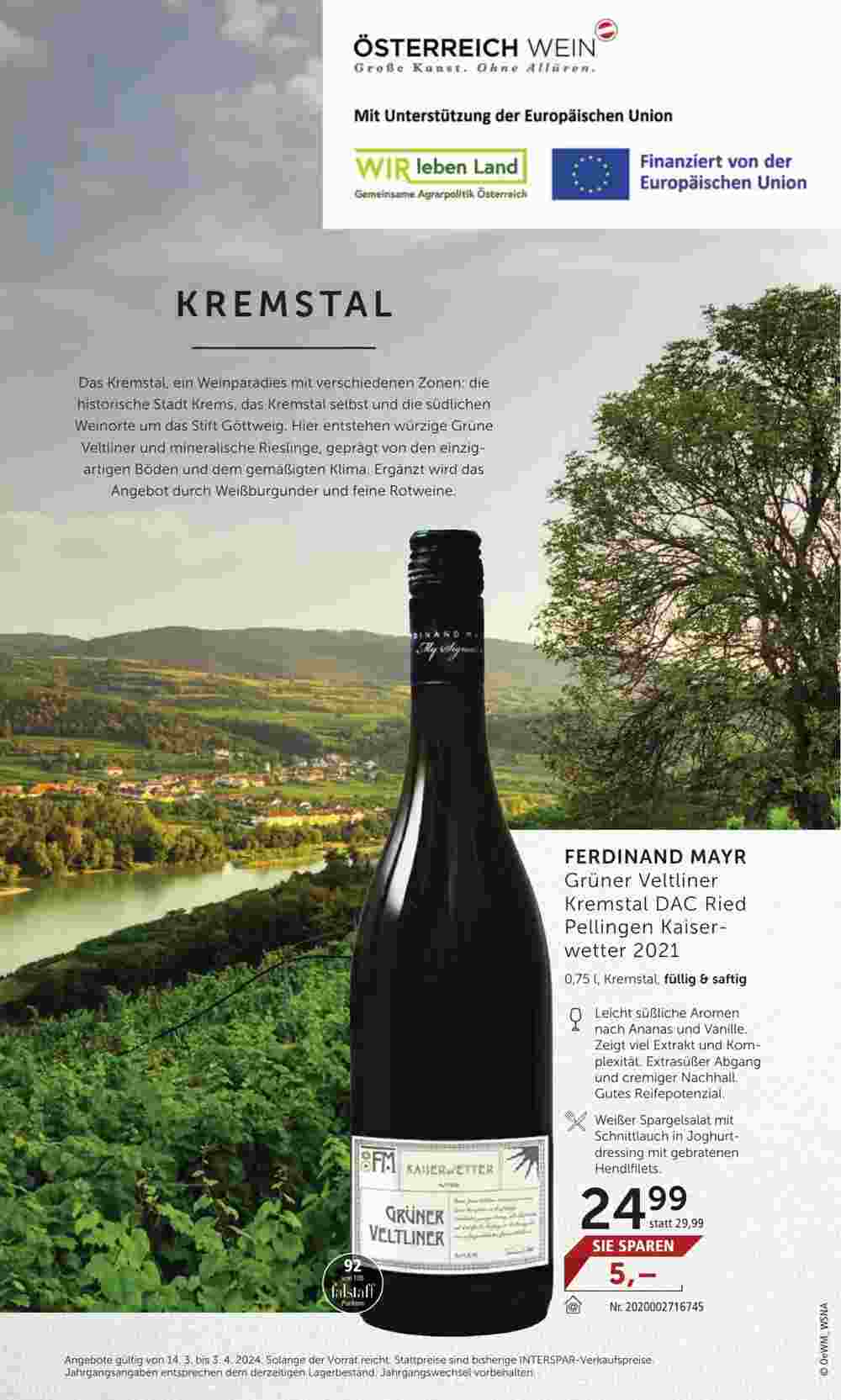 Weinwelt Interspar Flugblatt (ab 18.03.2024) - Angebote und Prospekt - Seite 14