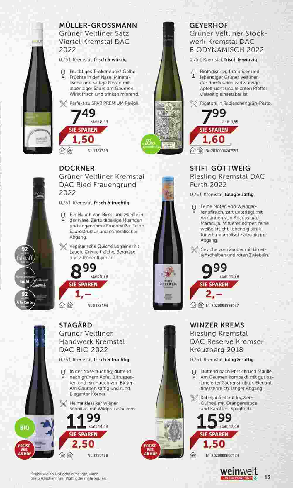 Weinwelt Interspar Flugblatt (ab 18.03.2024) - Angebote und Prospekt - Seite 15