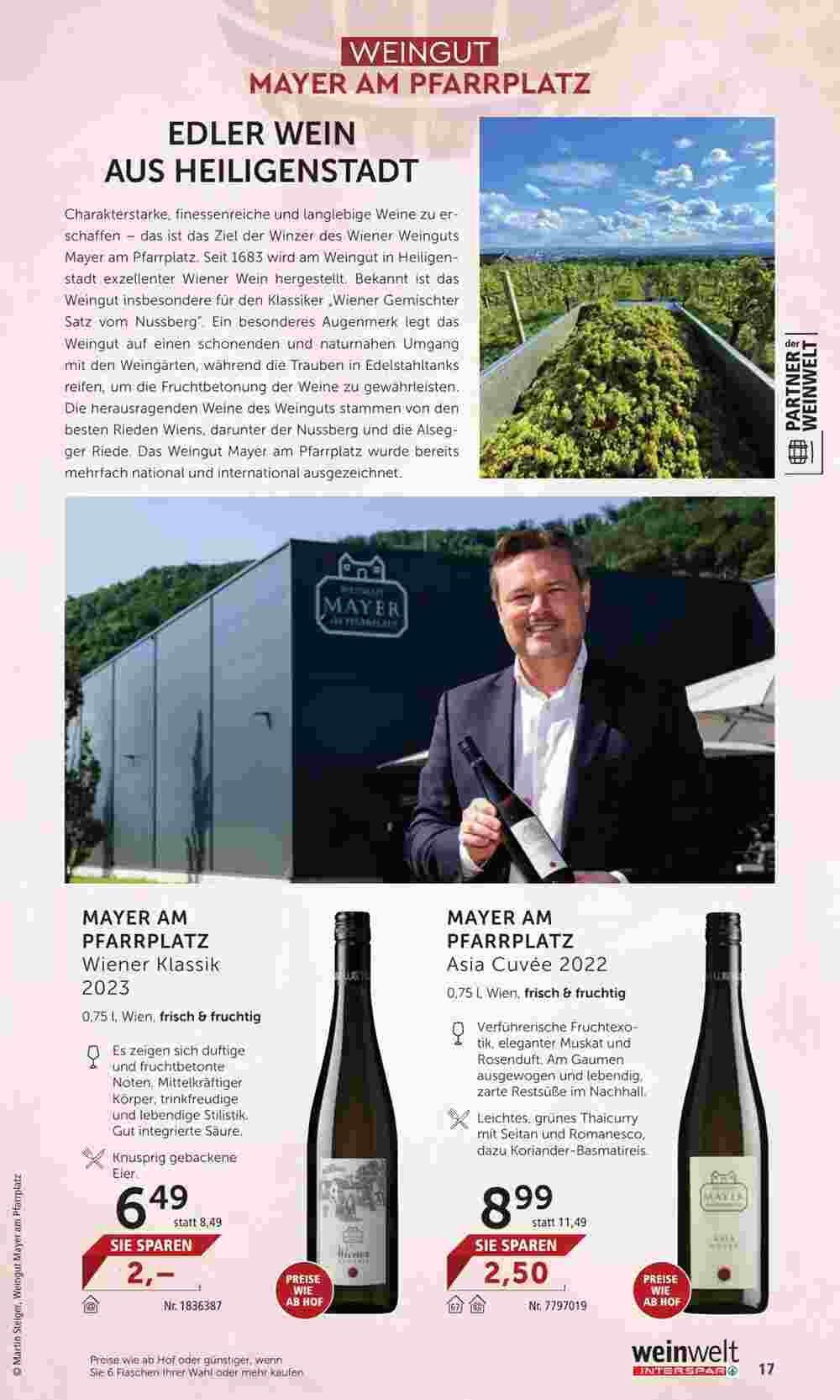 Weinwelt Interspar Flugblatt (ab 18.03.2024) - Angebote und Prospekt - Seite 17