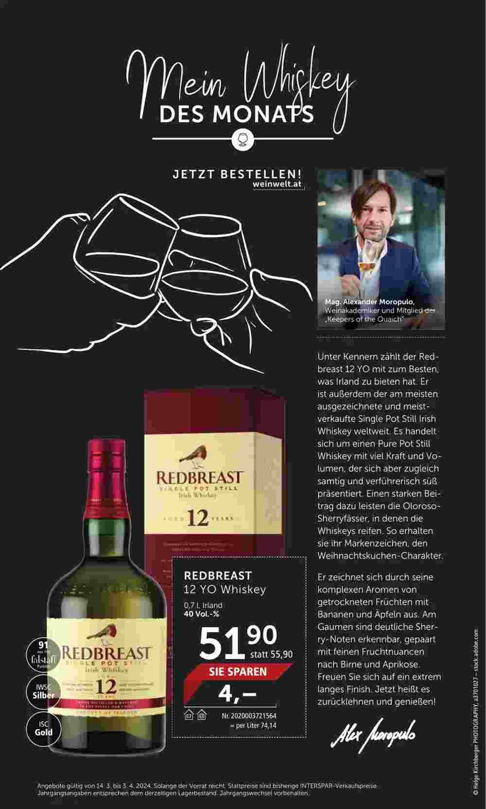 Weinwelt Interspar Flugblatt (ab 18.03.2024) - Angebote und Prospekt - Seite 30