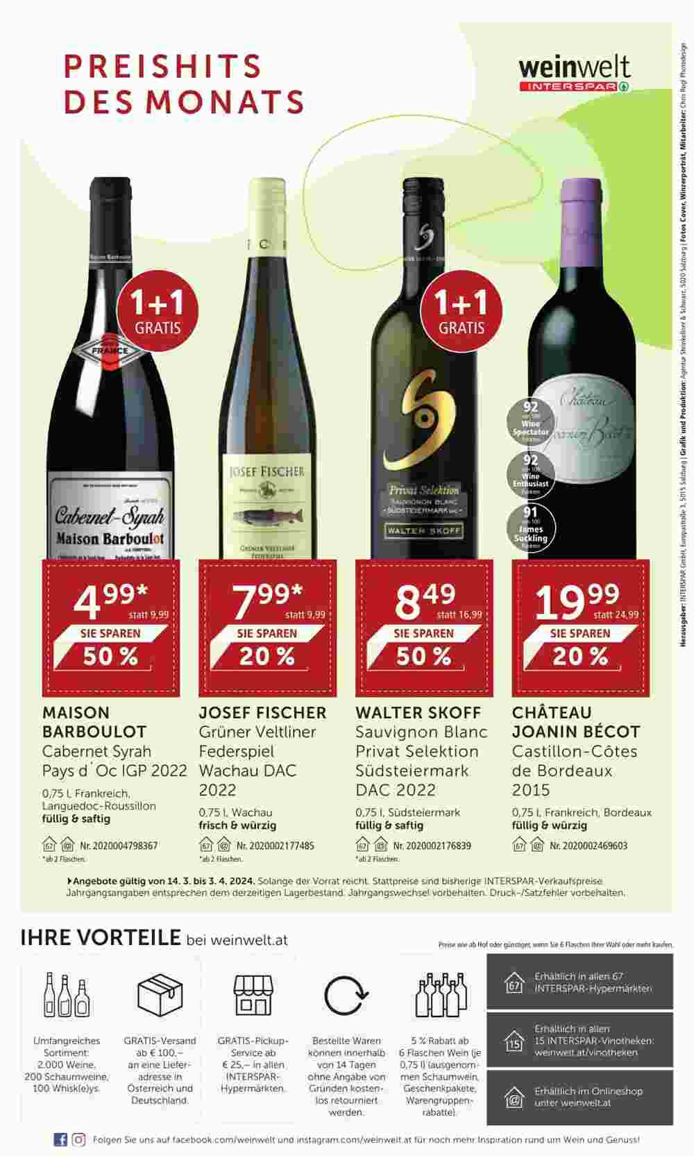 Weinwelt Interspar Flugblatt (ab 18.03.2024) - Angebote und Prospekt - Seite 32