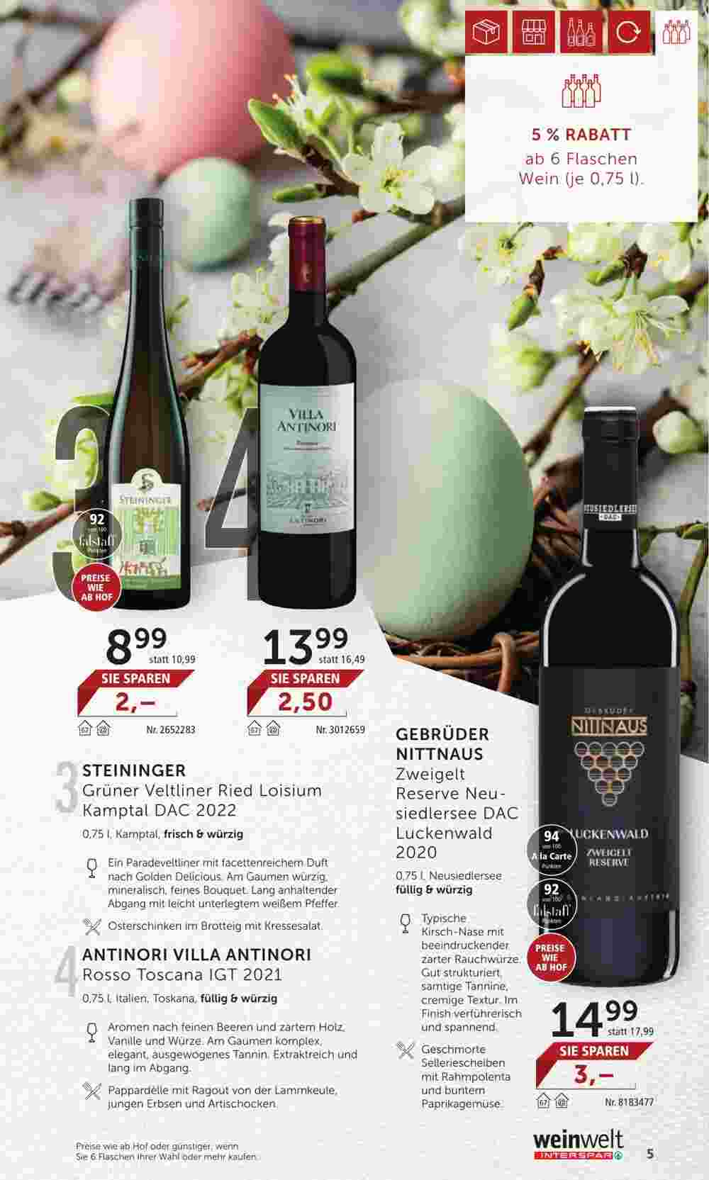 Weinwelt Interspar Flugblatt (ab 18.03.2024) - Angebote und Prospekt - Seite 5