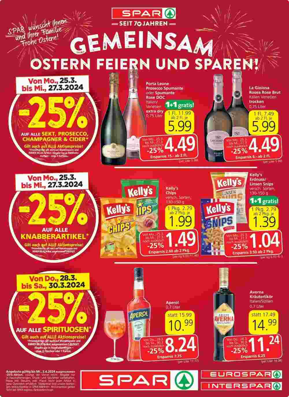 Spar Flugblatt (ab 24.03.2024) - Angebote und Prospekt - Seite 1
