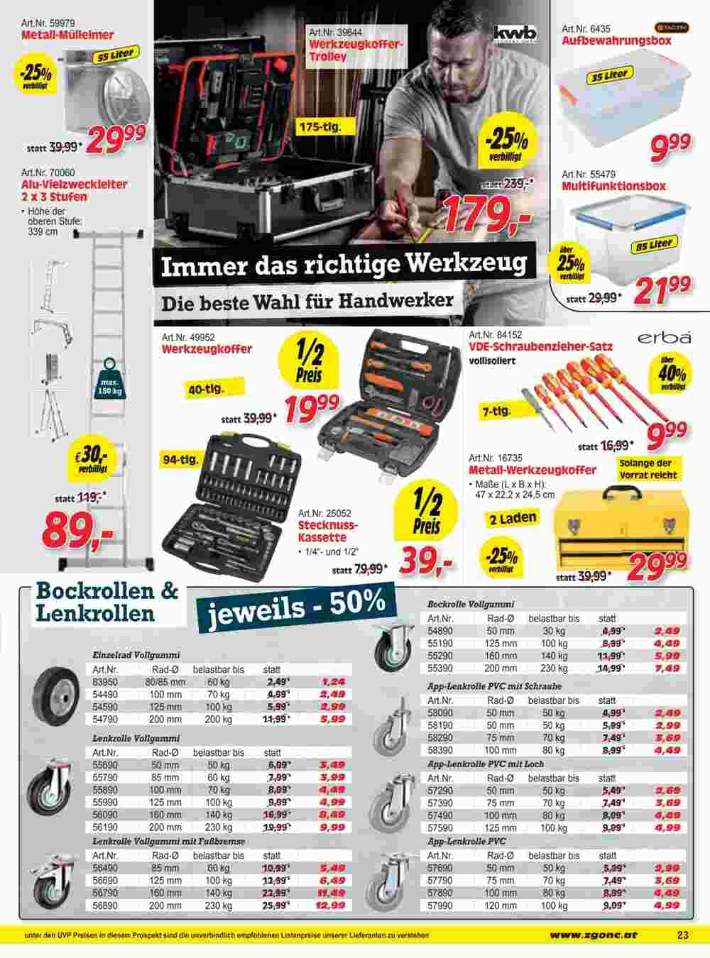 Zgonc Flugblatt (ab 26.03.2024) - Angebote und Prospekt - Seite 23