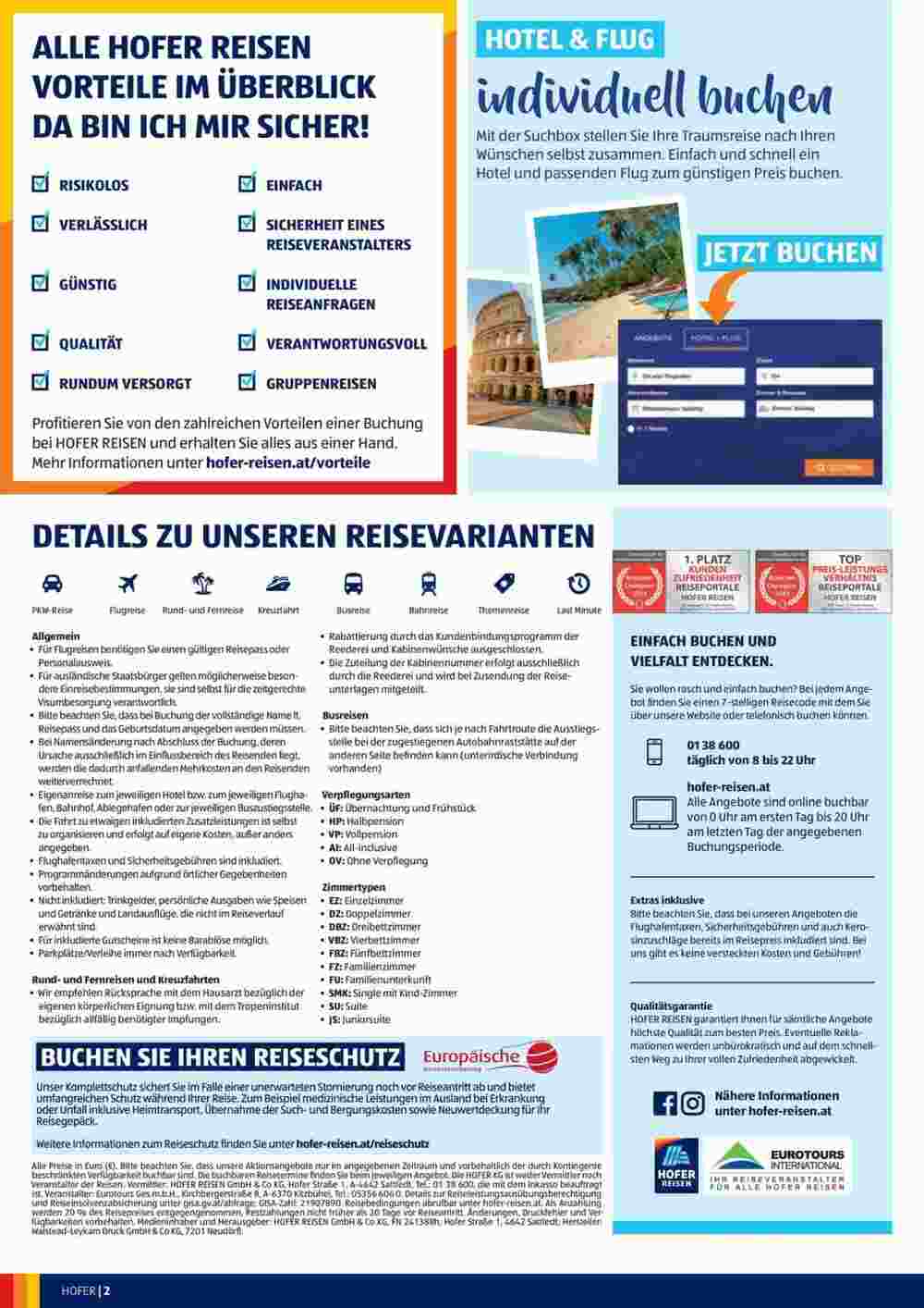 Hofer Reisen Flugblatt (ab 27.03.2024) - Angebote und Prospekt - Seite 2