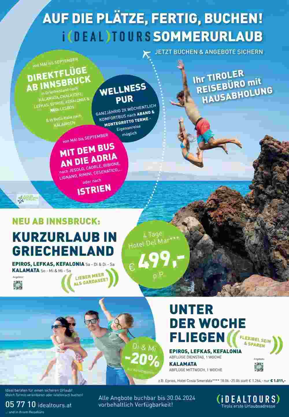 Idealtours Flugblatt (ab 29.03.2024) - Angebote und Prospekt - Seite 1