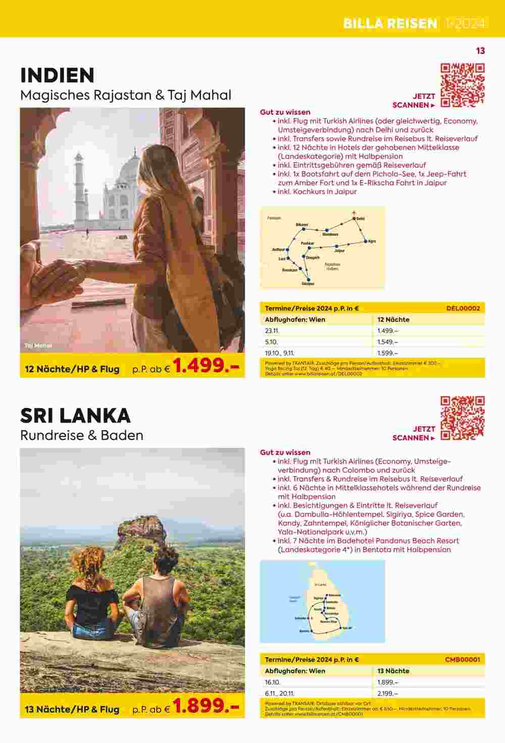 Billa Reisen Flugblatt (ab 01.04.2024) - Angebote und Prospekt - Seite 13