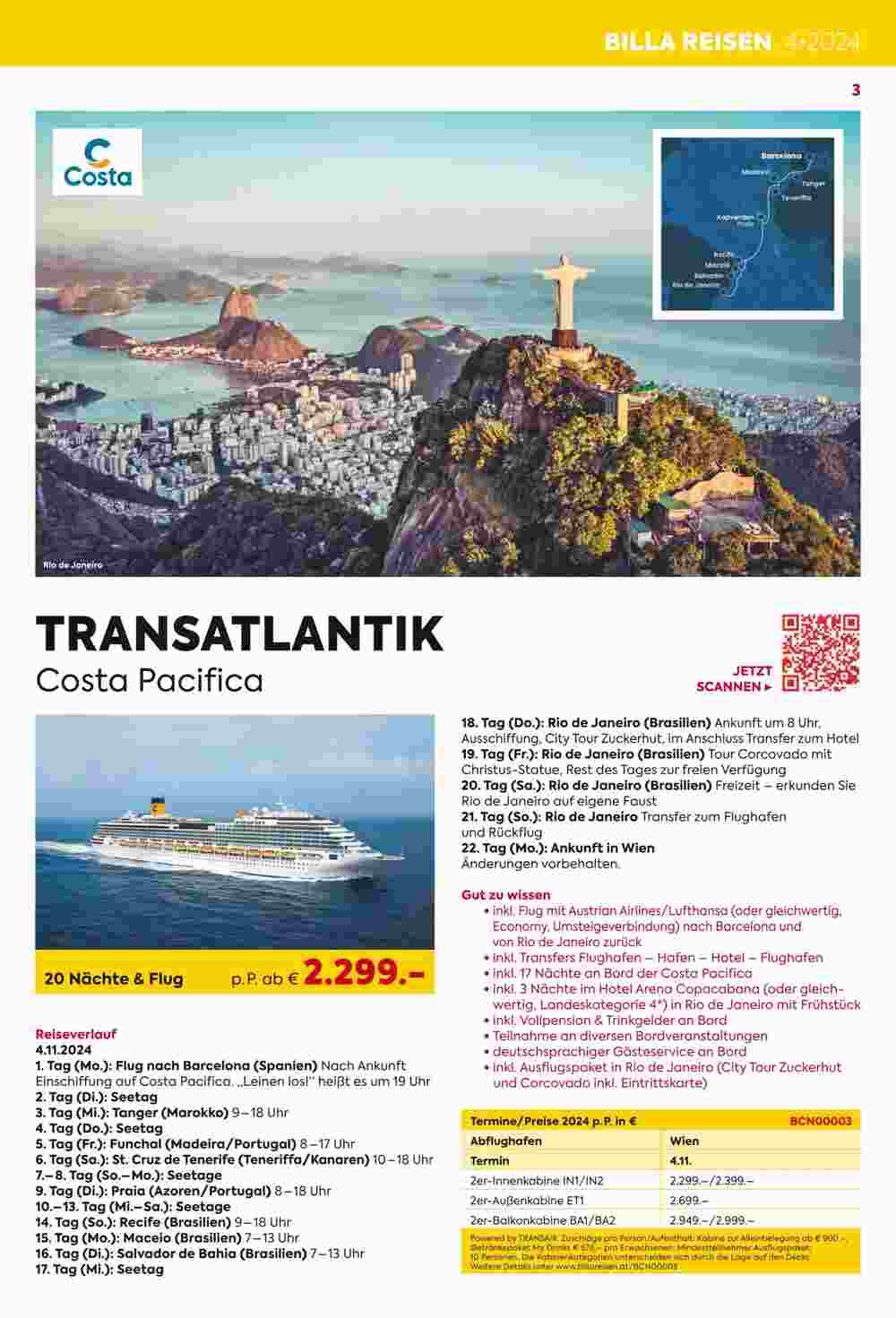 Billa Reisen Flugblatt (ab 02.04.2024) - Angebote und Prospekt - Seite 3