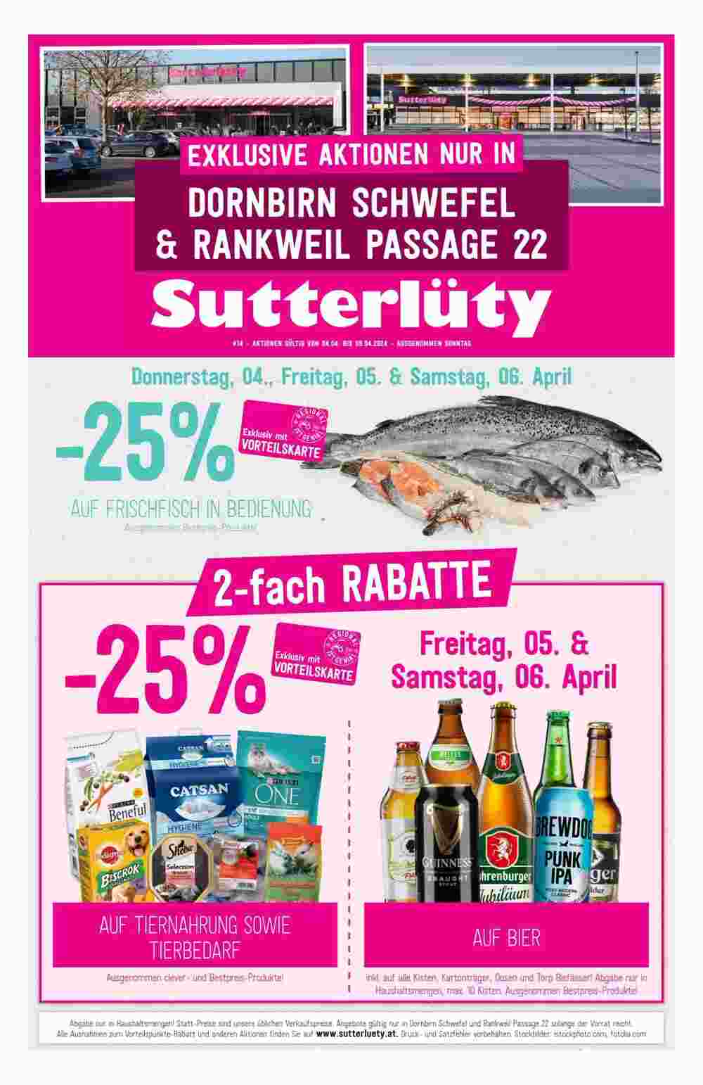 Sutterlüty Flugblatt (ab 04.04.2024) - Angebote und Prospekt - Seite 1