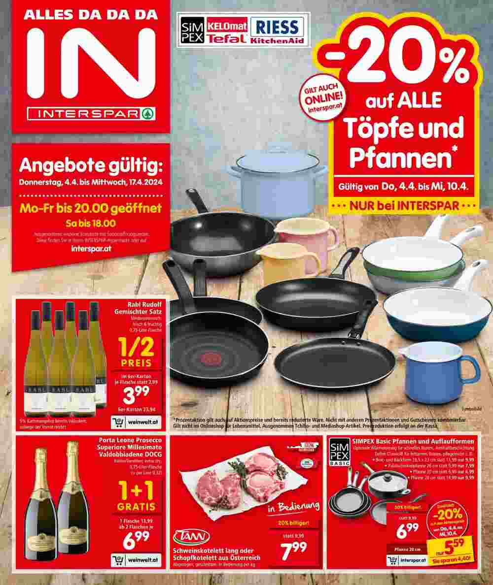 Interspar Flugblatt (ab 04.04.2024) - Angebote und Prospekt - Seite 1
