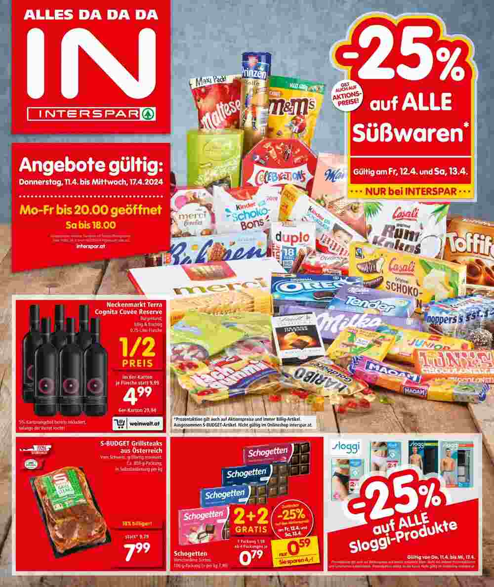 Interspar Flugblatt (ab 11.04.2024) - Angebote und Prospekt - Seite 1