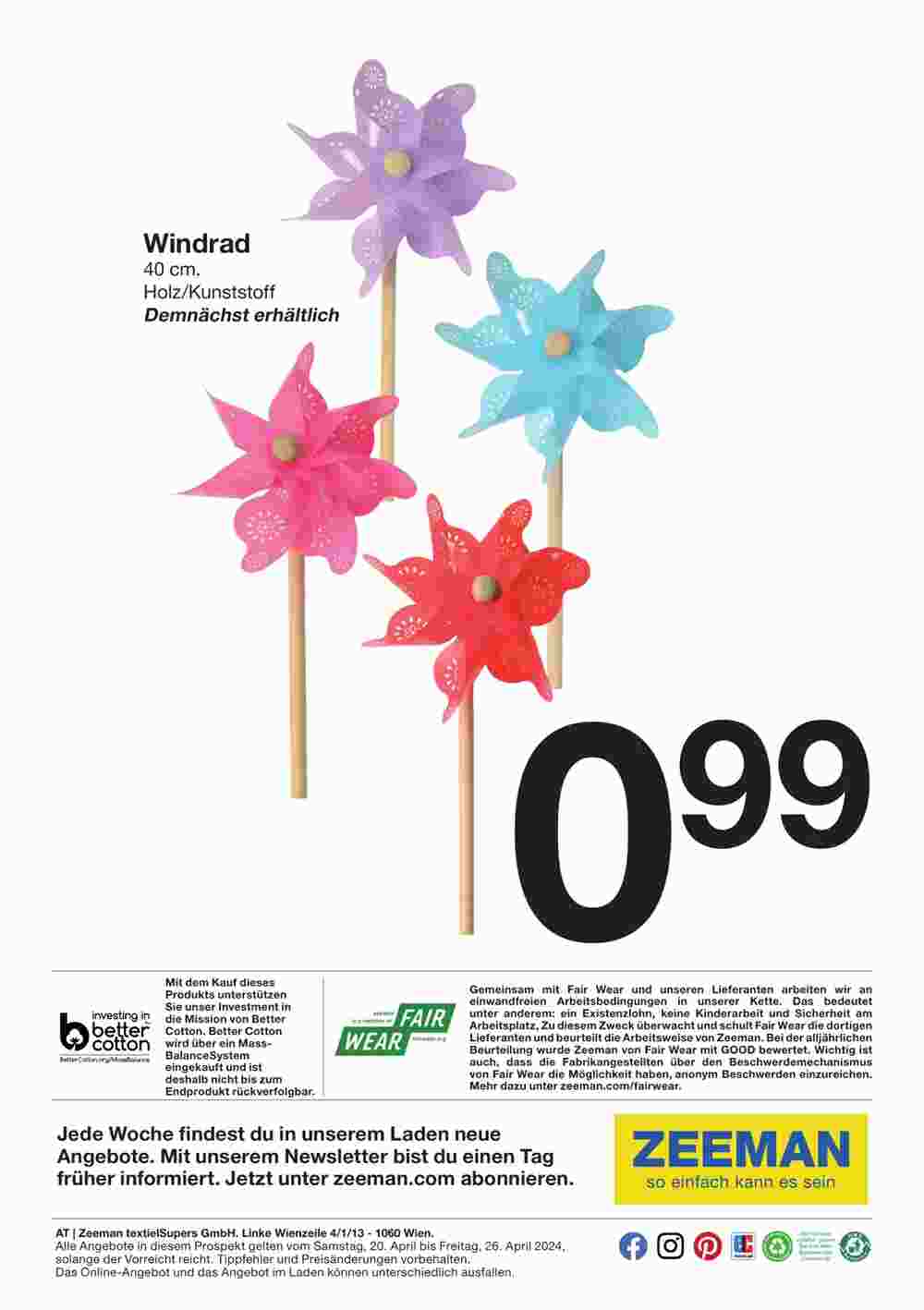 Zeeman Flugblatt (ab 20.04.2024) - Angebote und Prospekt - Seite 9