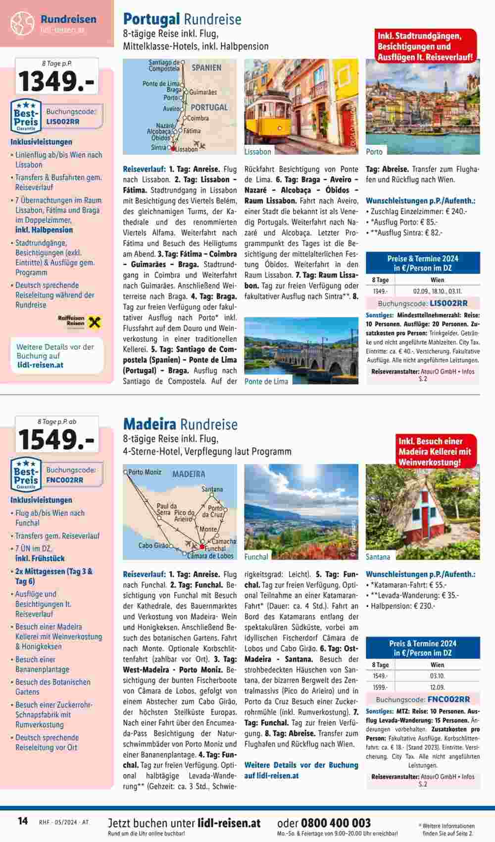 Lidl Reisen Flugblatt (ab 26.04.2024) - Angebote und Prospekt - Seite 14