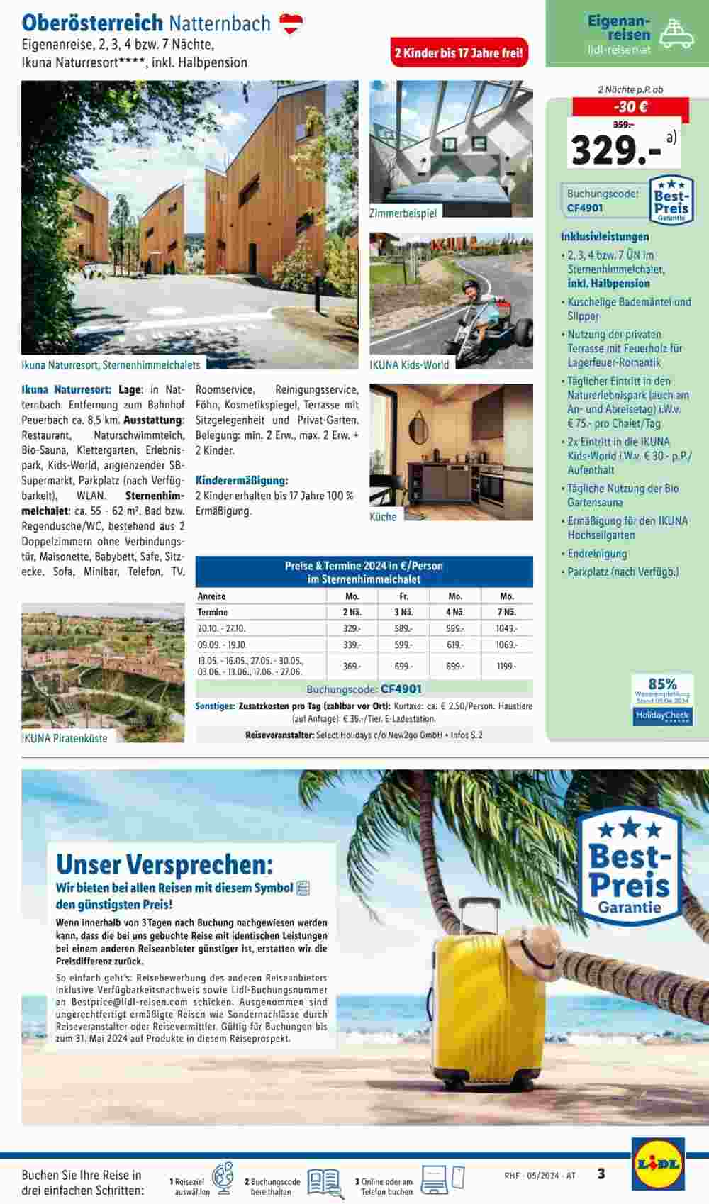 Lidl Reisen Flugblatt (ab 26.04.2024) - Angebote und Prospekt - Seite 3