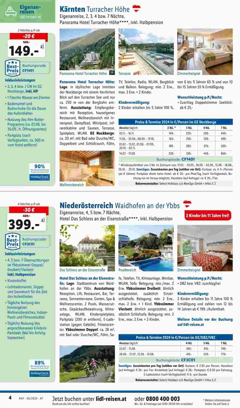 Lidl Reisen Flugblatt (ab 26.04.2024) - Angebote und Prospekt - Seite 4