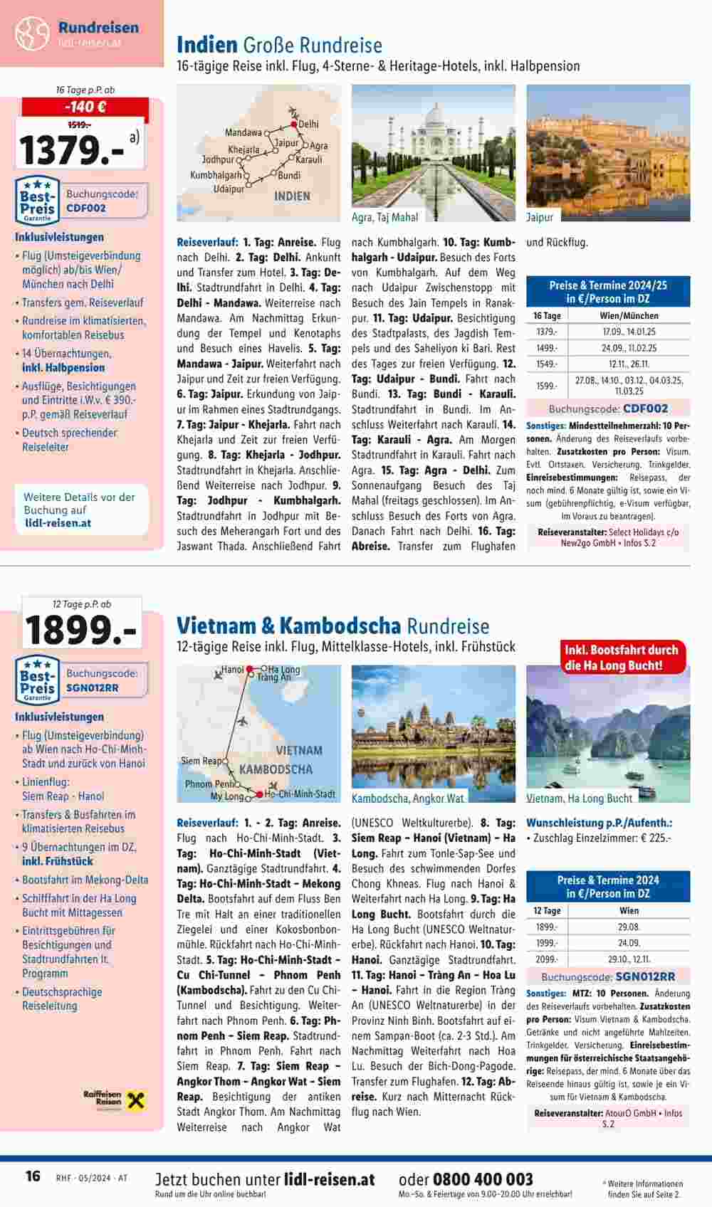 Lidl Reisen Flugblatt (ab 27.04.2024) - Angebote und Prospekt - Seite 16