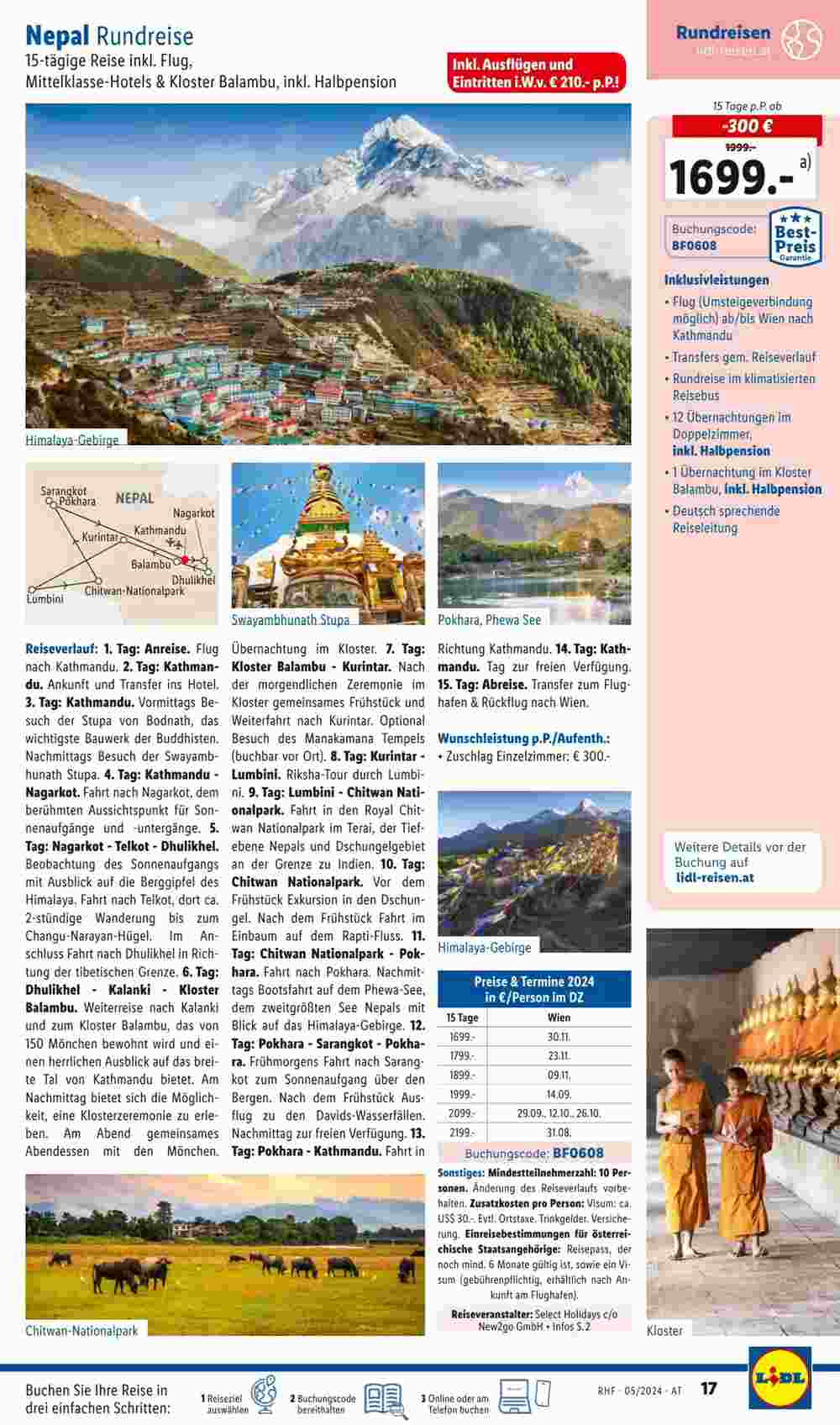 Lidl Reisen Flugblatt (ab 27.04.2024) - Angebote und Prospekt - Seite 17