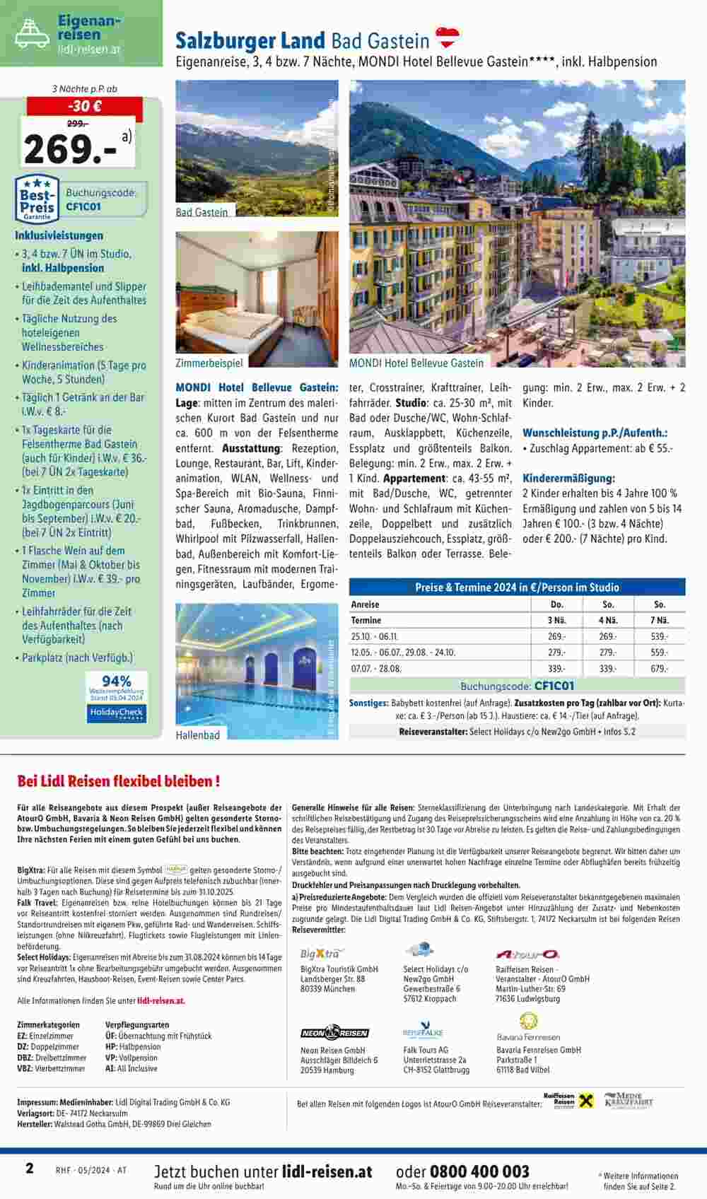 Lidl Reisen Flugblatt (ab 27.04.2024) - Angebote und Prospekt - Seite 2