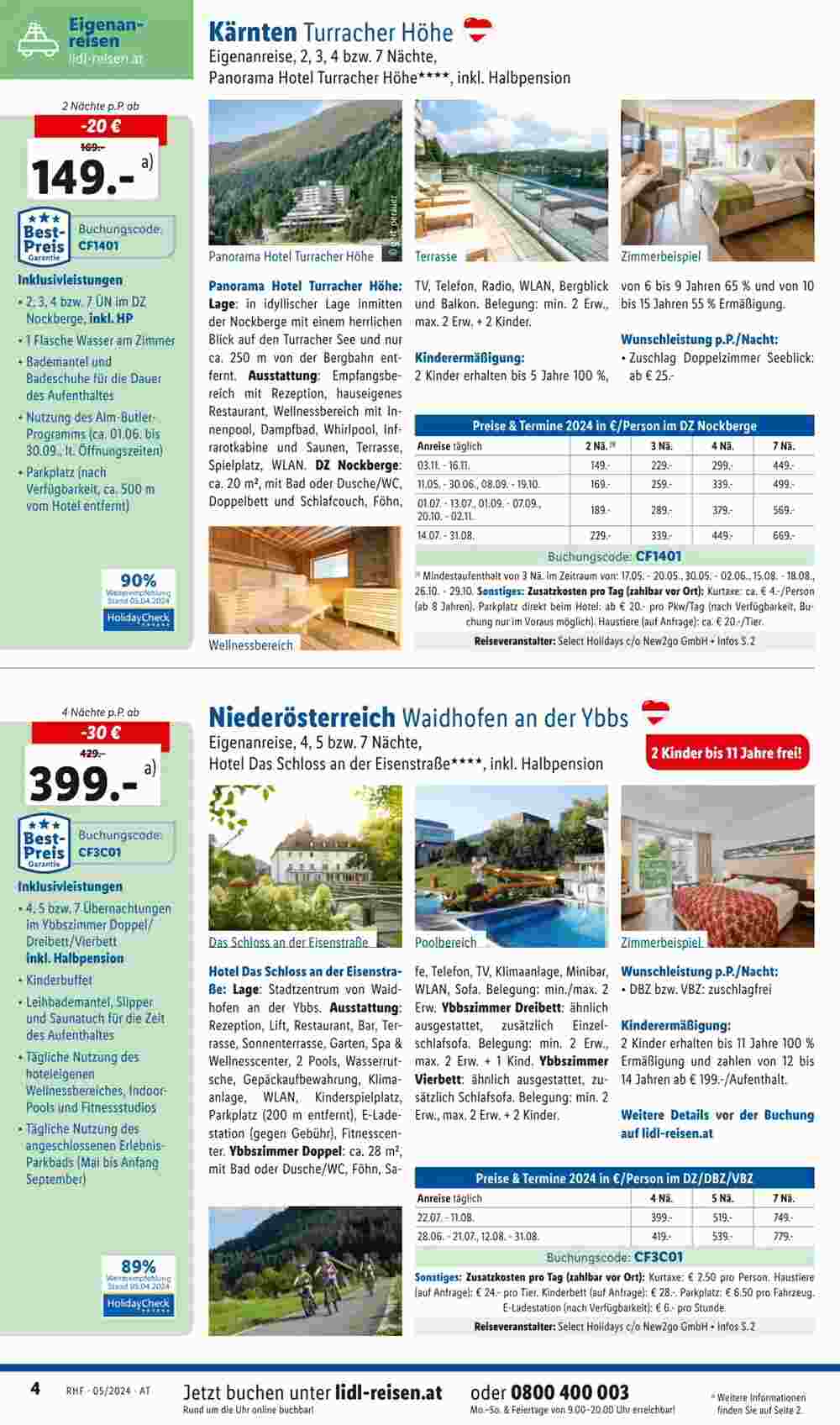 Lidl Reisen Flugblatt (ab 27.04.2024) - Angebote und Prospekt - Seite 4