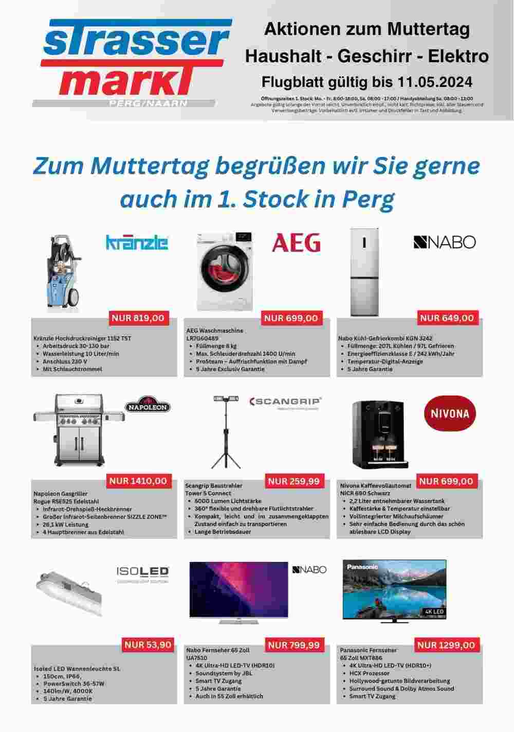 Strasser Markt Flugblatt (ab 30.04.2024) - Angebote und Prospekt - Seite 1
