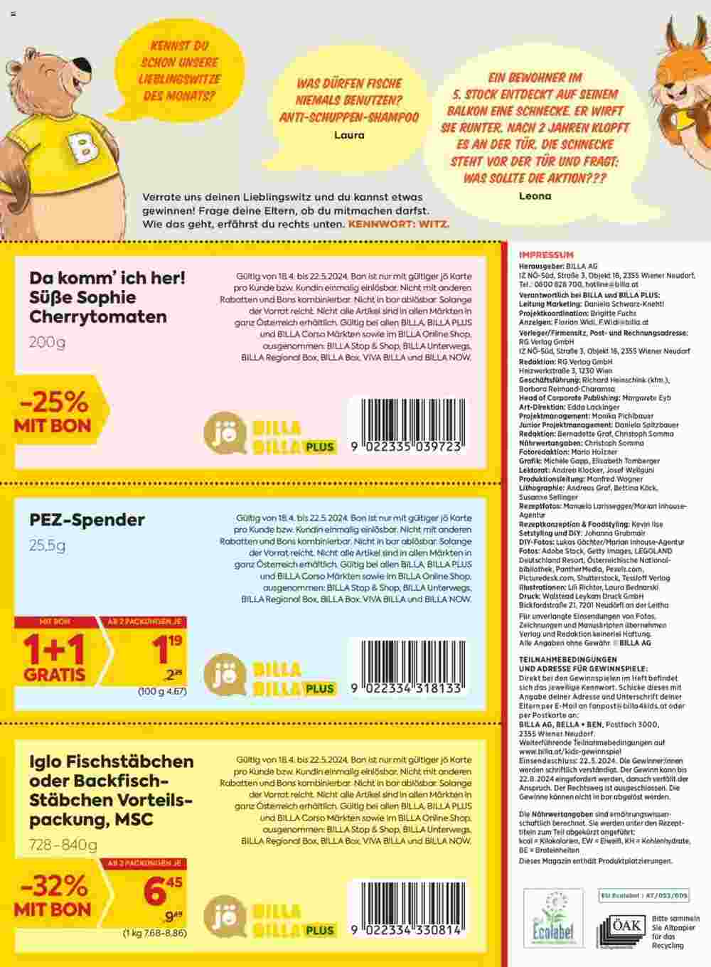 Billa Flugblatt (ab 01.05.2024) - Angebote und Prospekt - Seite 34