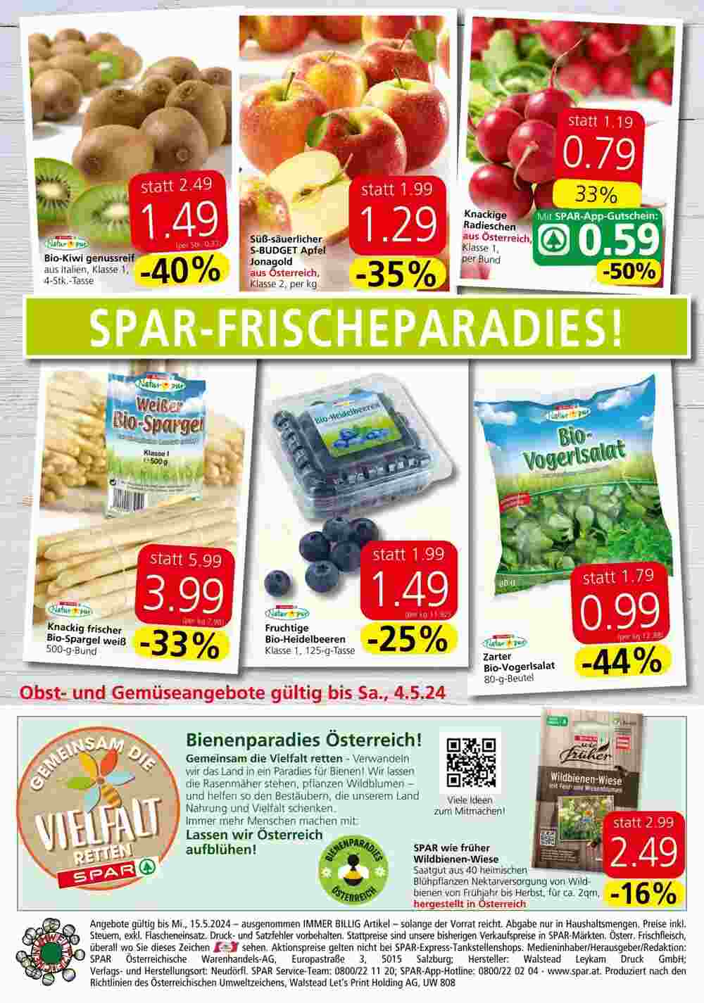 Spar Flugblatt (ab 01.05.2024) - Angebote und Prospekt - Seite 20
