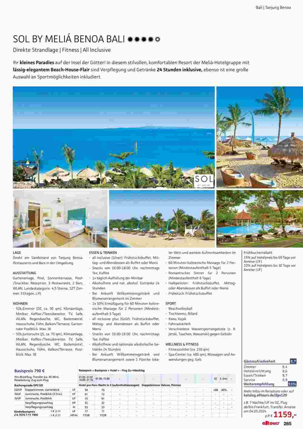 Alltours Flugblatt (ab 01.05.2024) - Angebote und Prospekt - Seite 285