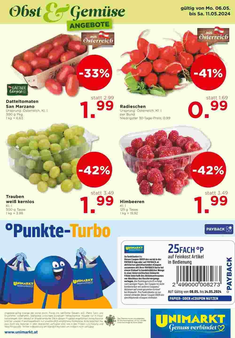 Unimarkt Flugblatt (ab 08.05.2024) - Angebote und Prospekt - Seite 16