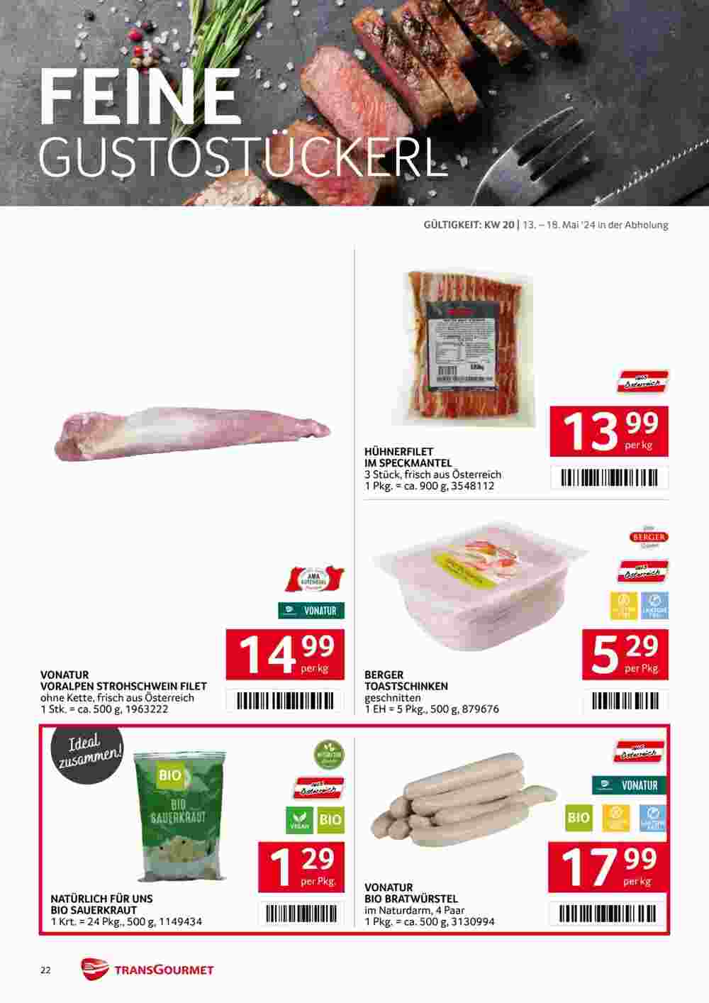 Transgourmet Flugblatt (ab 13.05.2024) - Angebote und Prospekt - Seite 22
