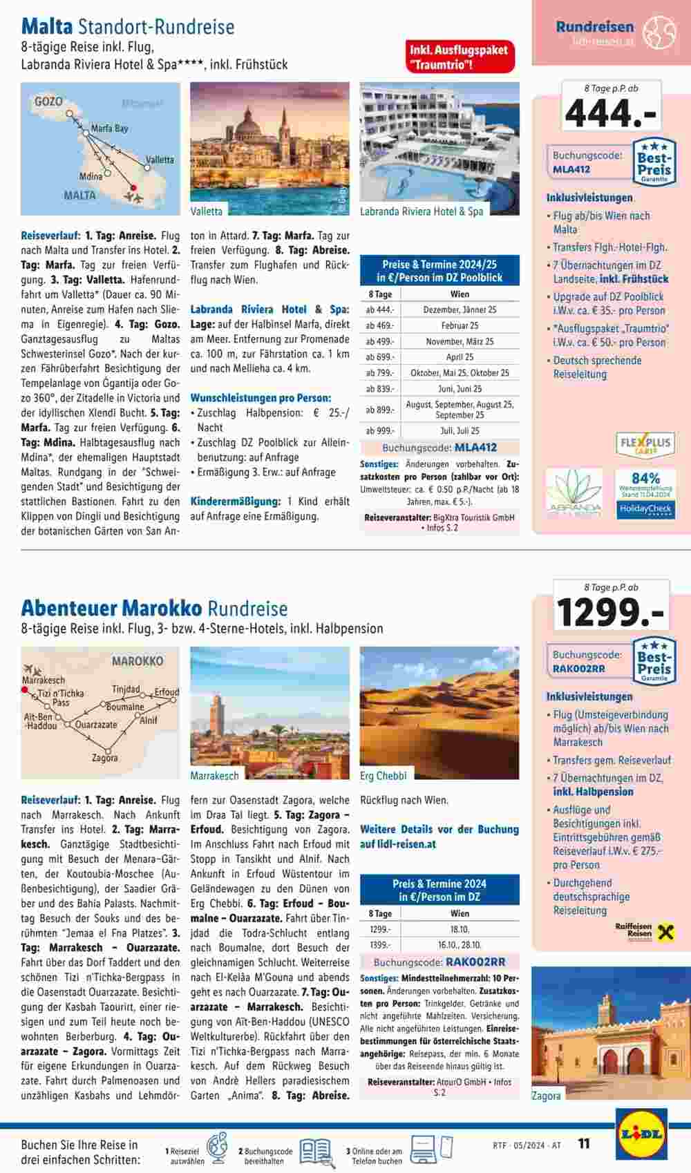 Lidl Reisen Flugblatt (ab 14.05.2024) - Angebote und Prospekt - Seite 11