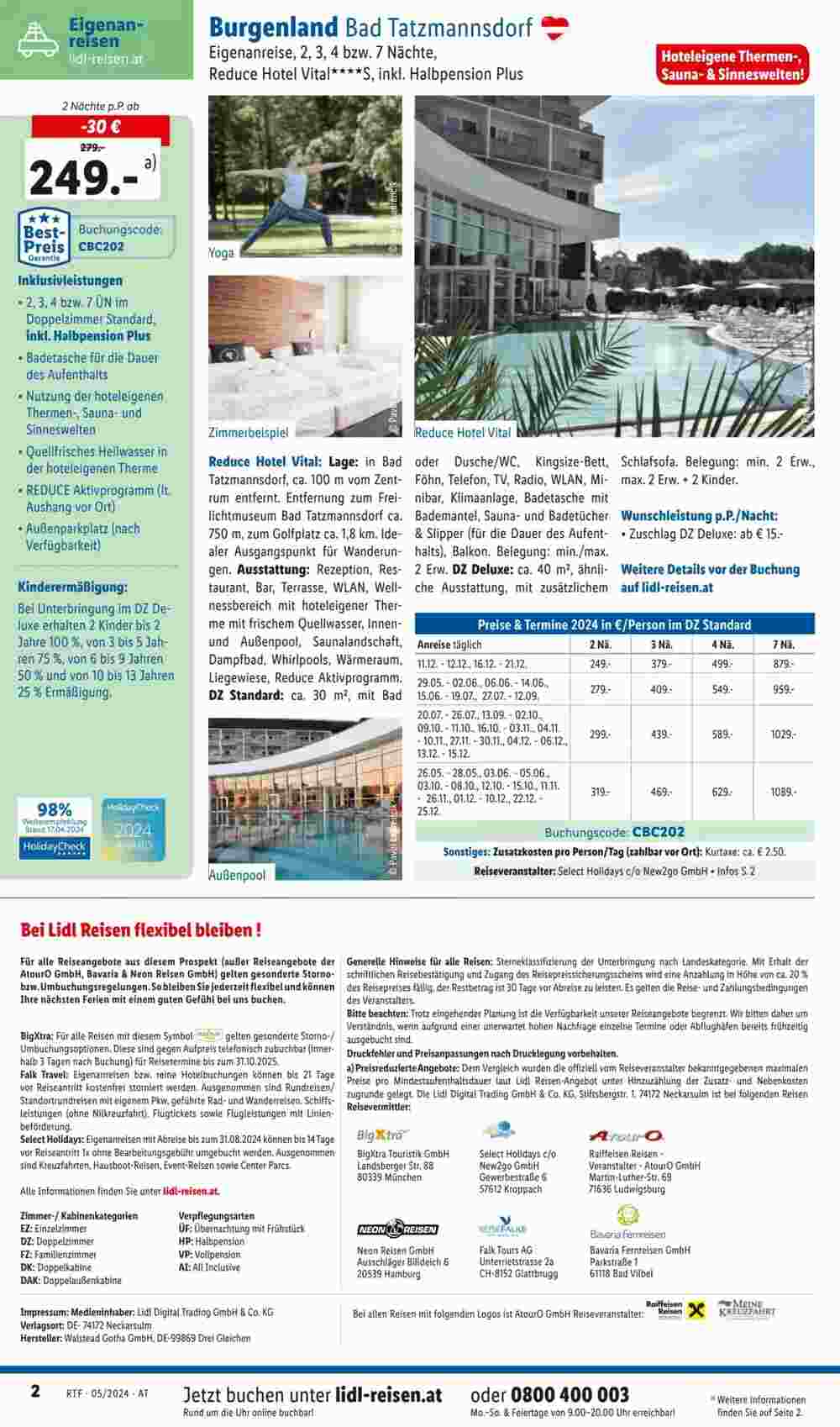 Lidl Reisen Flugblatt (ab 14.05.2024) - Angebote und Prospekt - Seite 2