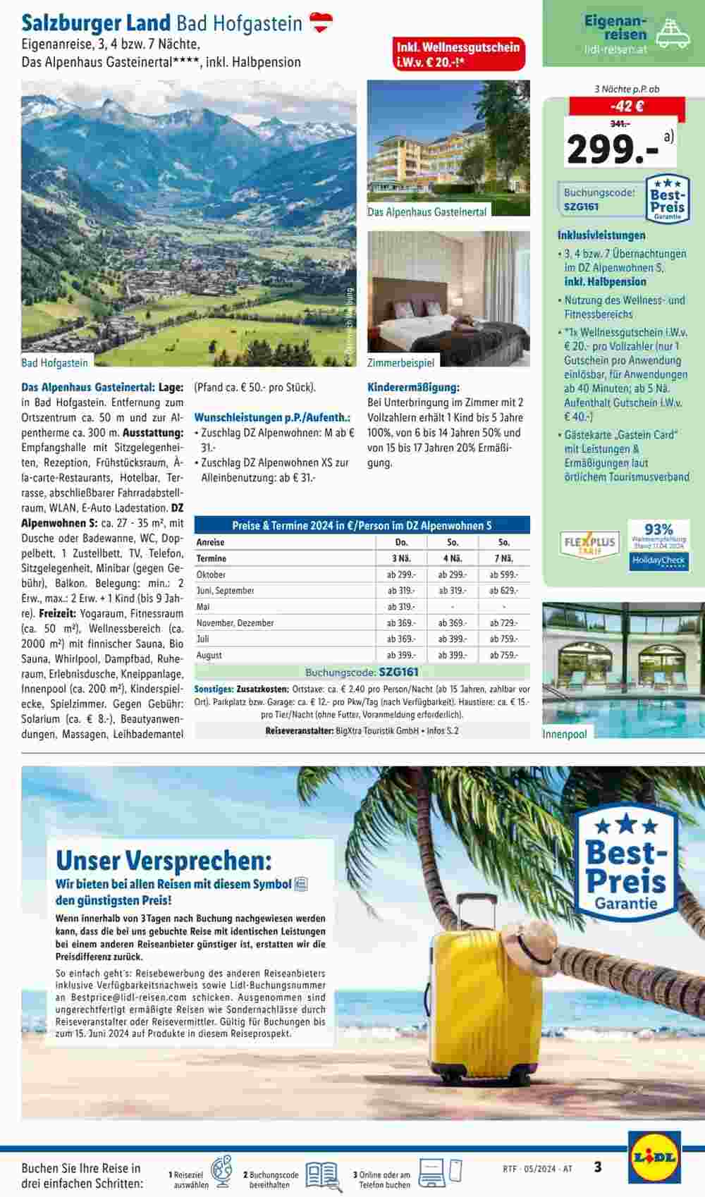 Lidl Reisen Flugblatt (ab 14.05.2024) - Angebote und Prospekt - Seite 3