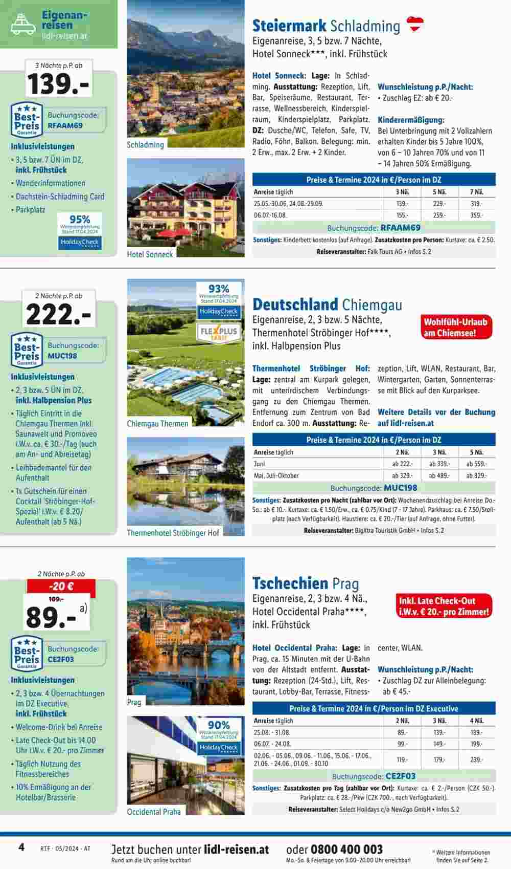 Lidl Reisen Flugblatt (ab 14.05.2024) - Angebote und Prospekt - Seite 4