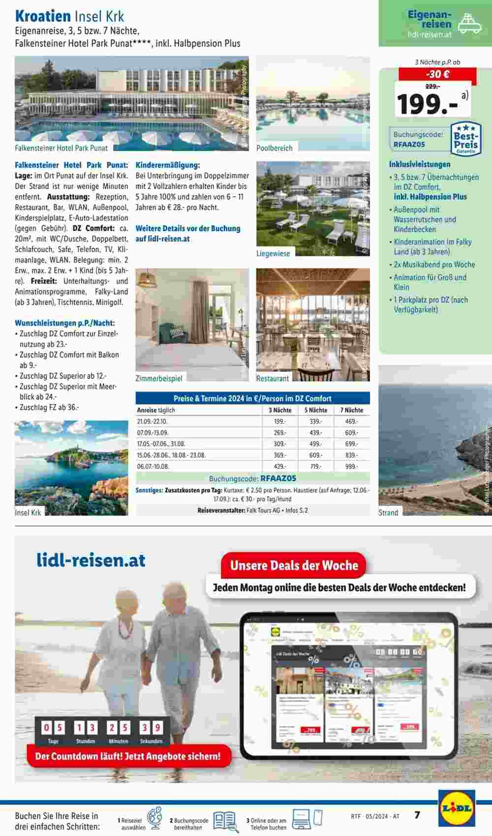 Lidl Reisen Flugblatt (ab 14.05.2024) - Angebote und Prospekt - Seite 7