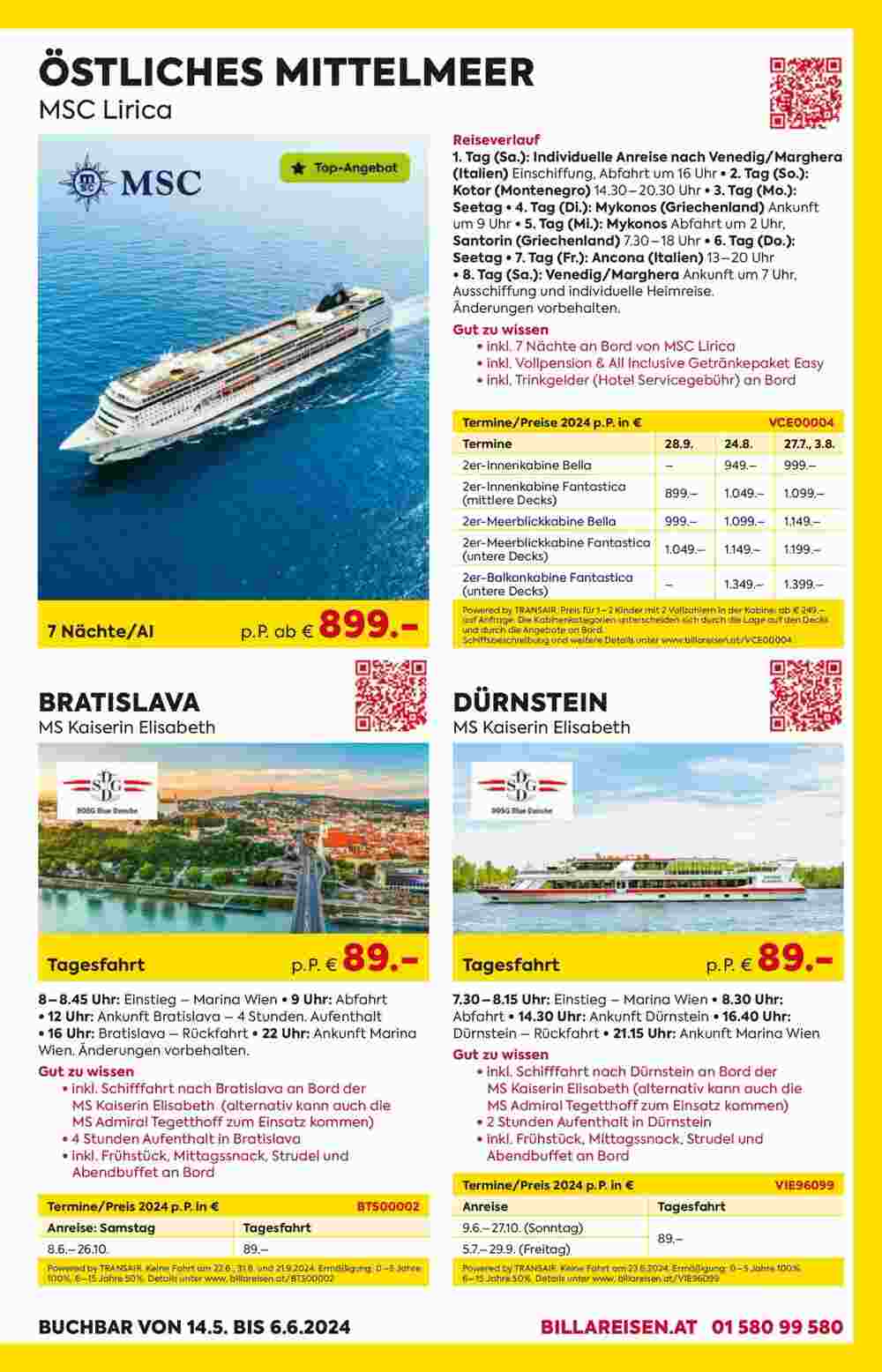 Billa Reisen Flugblatt (ab 14.05.2024) - Angebote und Prospekt - Seite 3