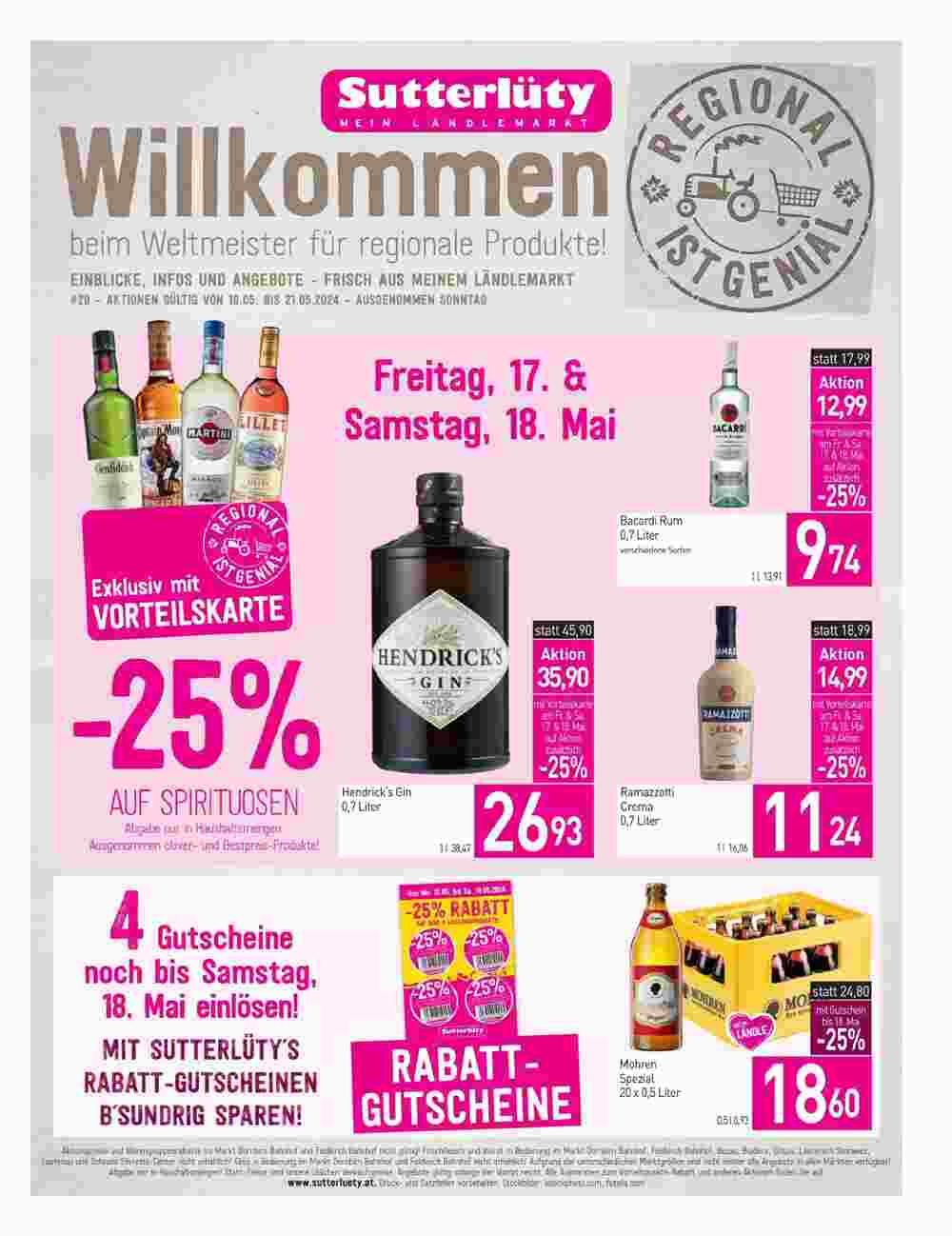 Sutterlüty Flugblatt (ab 16.05.2024) - Angebote und Prospekt - Seite 1