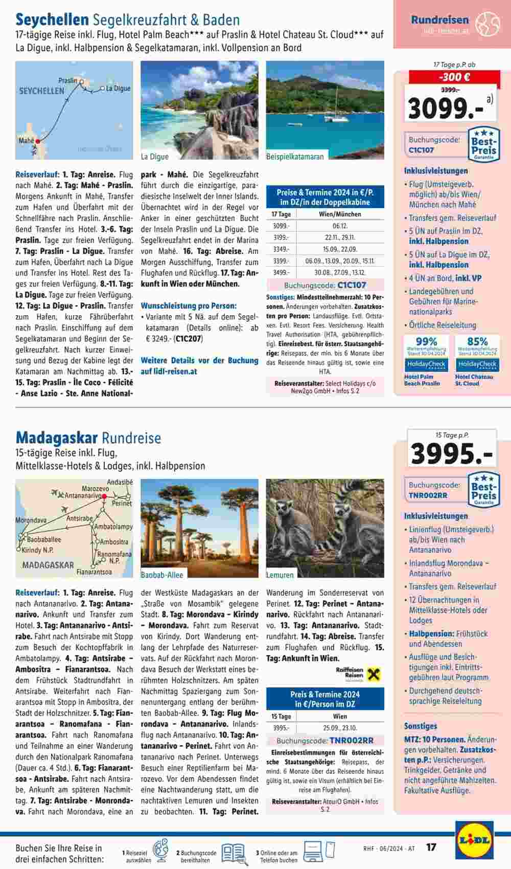 Lidl Reisen Flugblatt (ab 28.05.2024) - Angebote und Prospekt - Seite 17