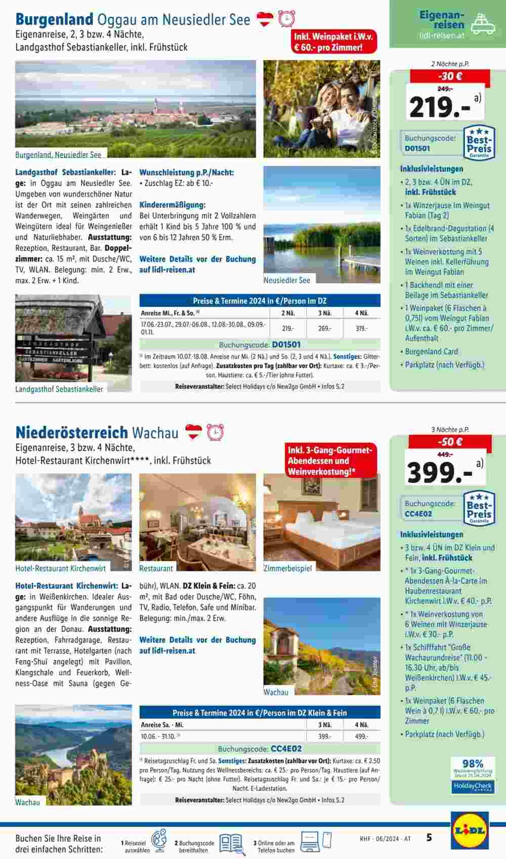 Lidl Reisen Flugblatt (ab 28.05.2024) - Angebote und Prospekt - Seite 5