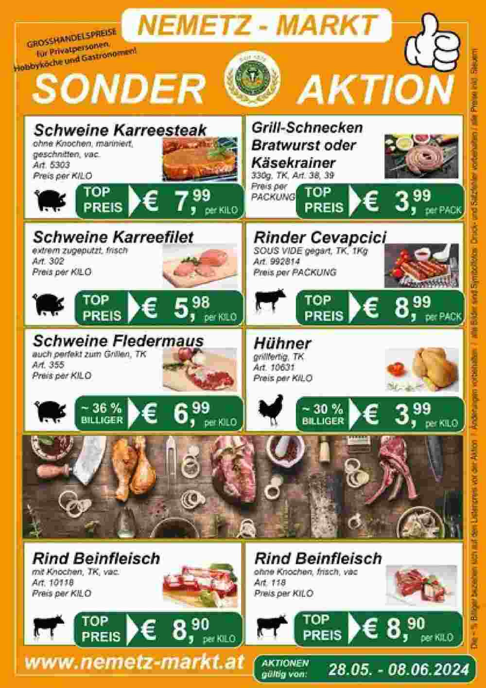 Nemetz Markt Flugblatt (ab 28.05.2024) - Angebote und Prospekt - Seite 1