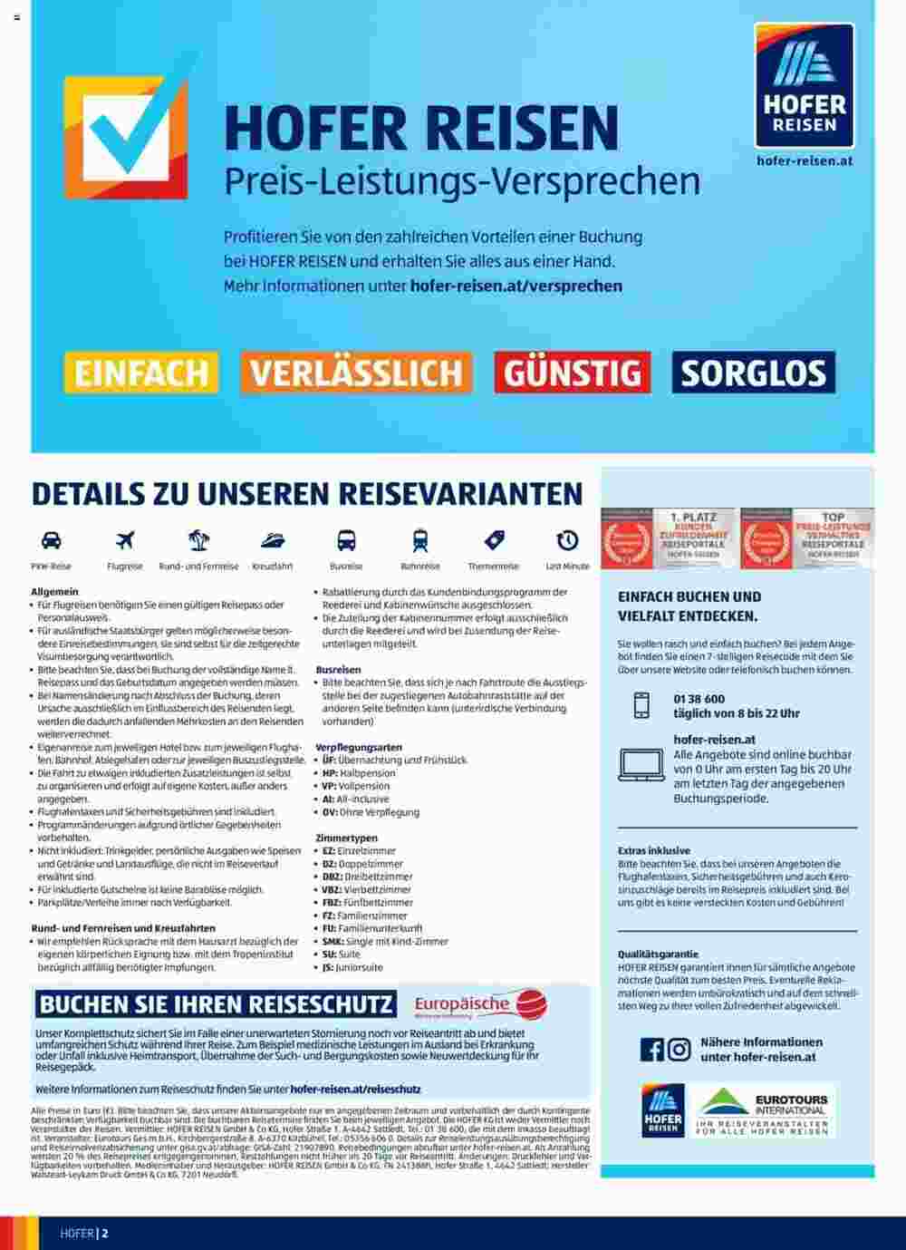 Hofer Reisen Flugblatt (ab 29.05.2024) - Angebote und Prospekt - Seite 2