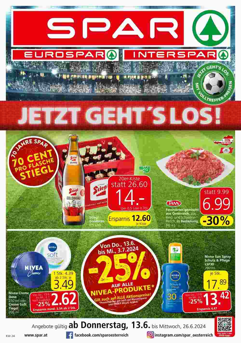 Spar Flugblatt (ab 12.06.2024) - Angebote und Prospekt - Seite 1