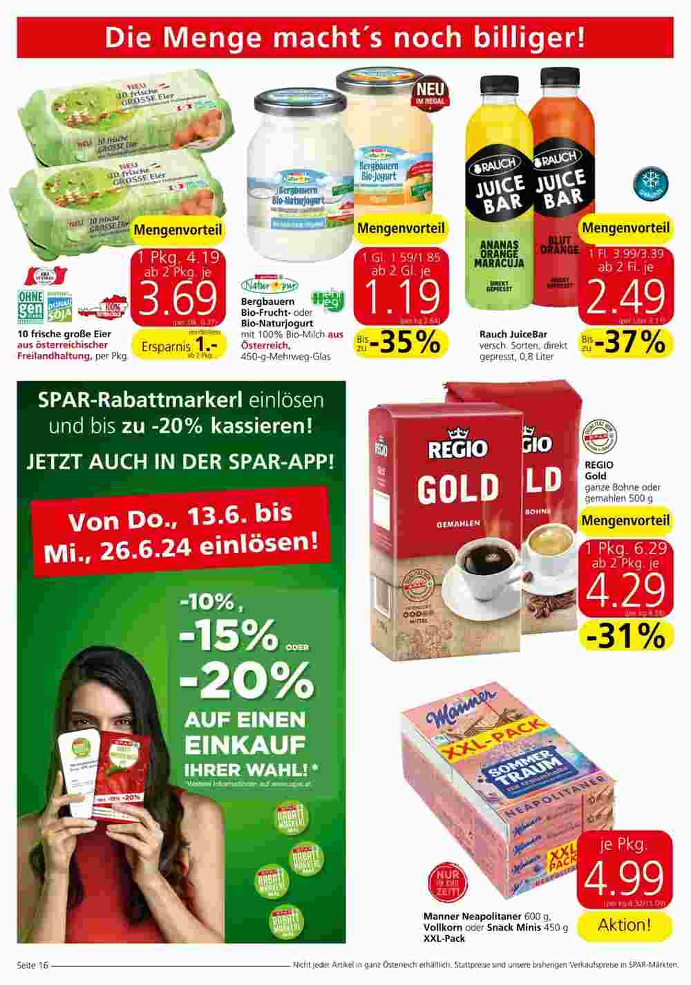 Spar Flugblatt (ab 12.06.2024) - Angebote und Prospekt - Seite 16