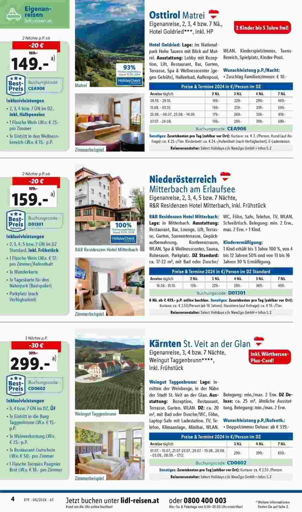 Lidl Reisen Flugblatt (ab 12.06.2024) - Angebote und Prospekt - Seite 4