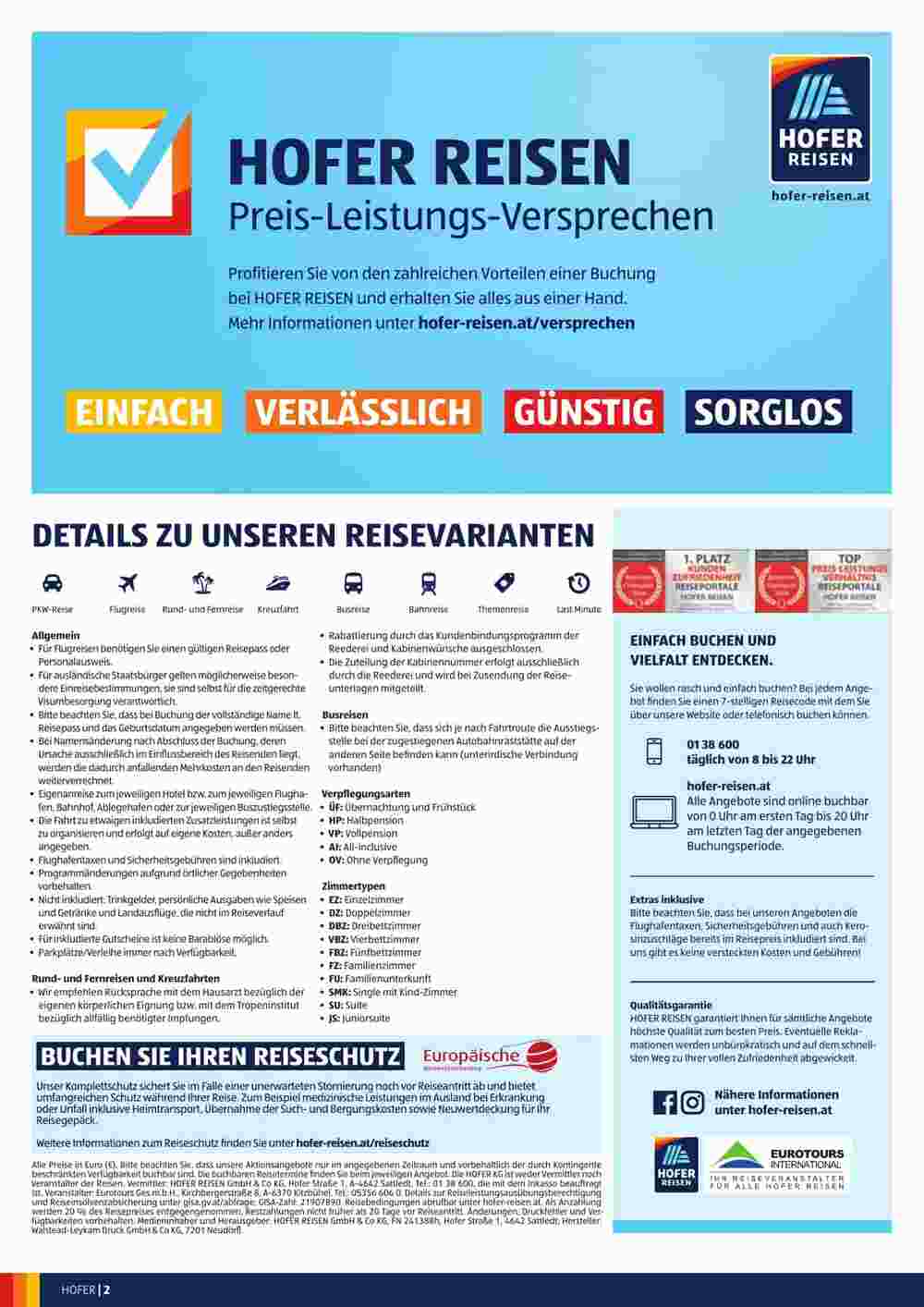 Hofer Reisen Flugblatt (ab 26.06.2024) - Angebote und Prospekt - Seite 2