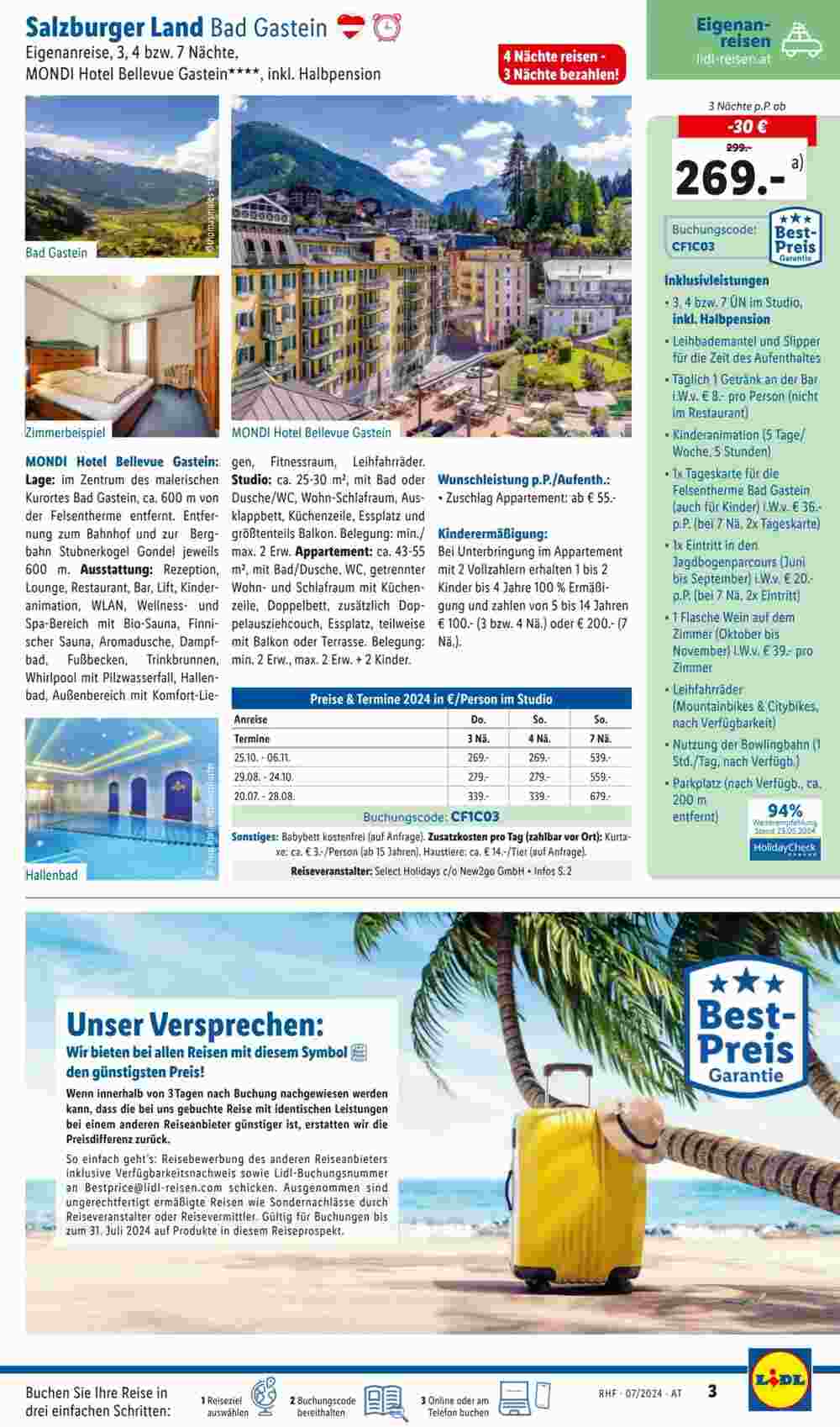 Lidl Reisen Flugblatt (ab 28.06.2024) - Angebote und Prospekt - Seite 3