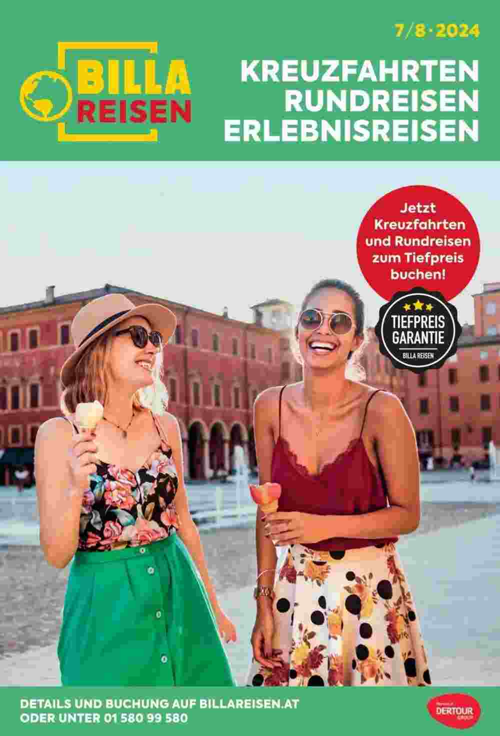 Billa Reisen Flugblatt (ab 02.07.2024) - Angebote und Prospekt - Seite 1