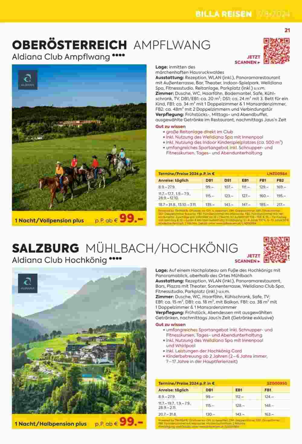 Billa Reisen Flugblatt (ab 02.07.2024) - Angebote und Prospekt - Seite 21