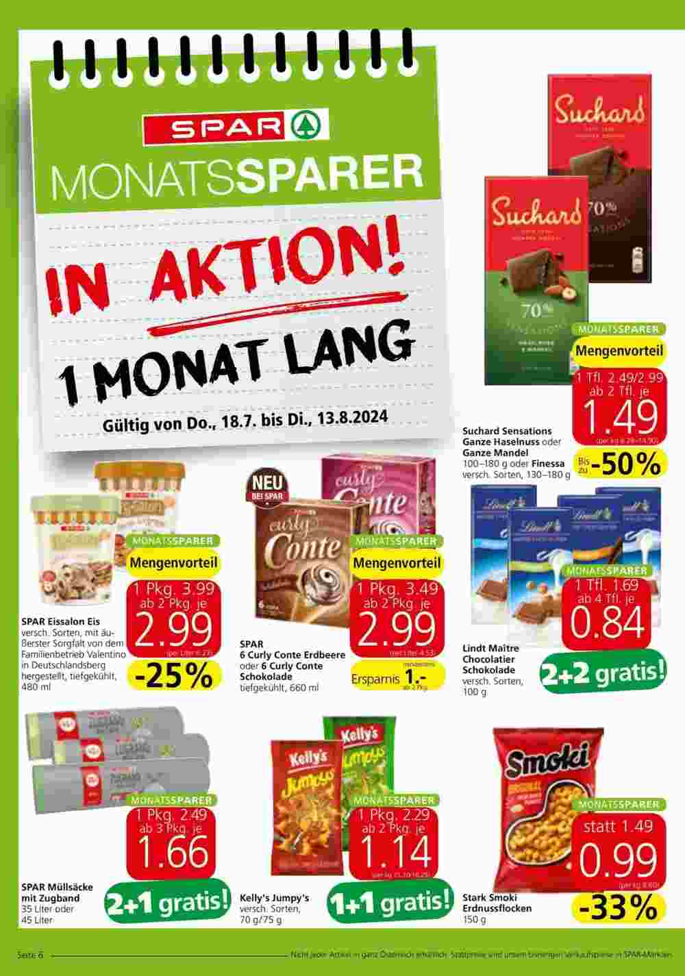 Spar Flugblatt (ab 18.07.2024) - Angebote und Prospekt - Seite 1