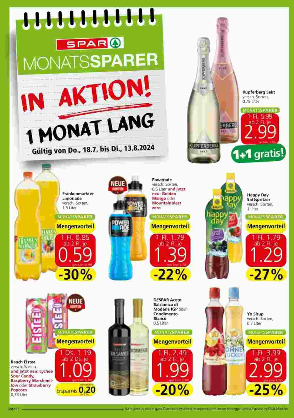 Spar Flugblatt (ab 18.07.2024) - Angebote und Prospekt - Seite 3